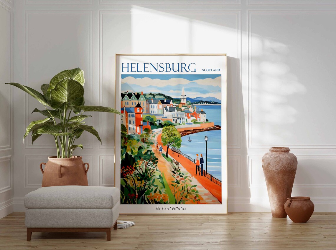Helensburg Scotland Waterfront Promenade Seaside Town Poster - Image 2