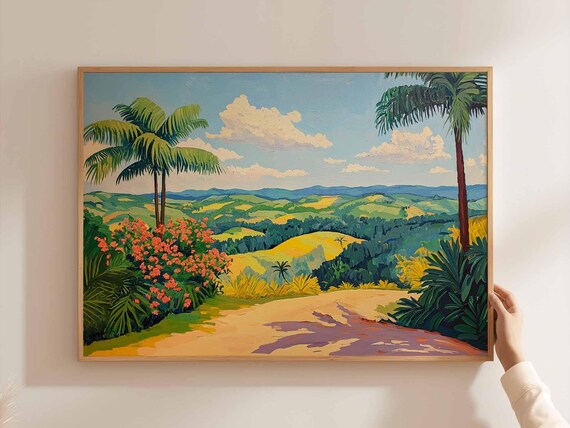 Brazil Poster South America Travel Print Brazilian Wall Art Latin Decor Landscape Tropical