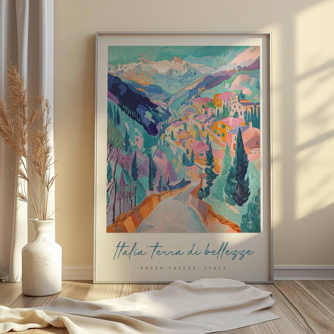 Aosta Valley Poster Aosta Valley Travel Print Aosta Valley Travel Art Aosta Valley Wall Art Italy Art Italy Travel Decor Travel Gift - Image 2