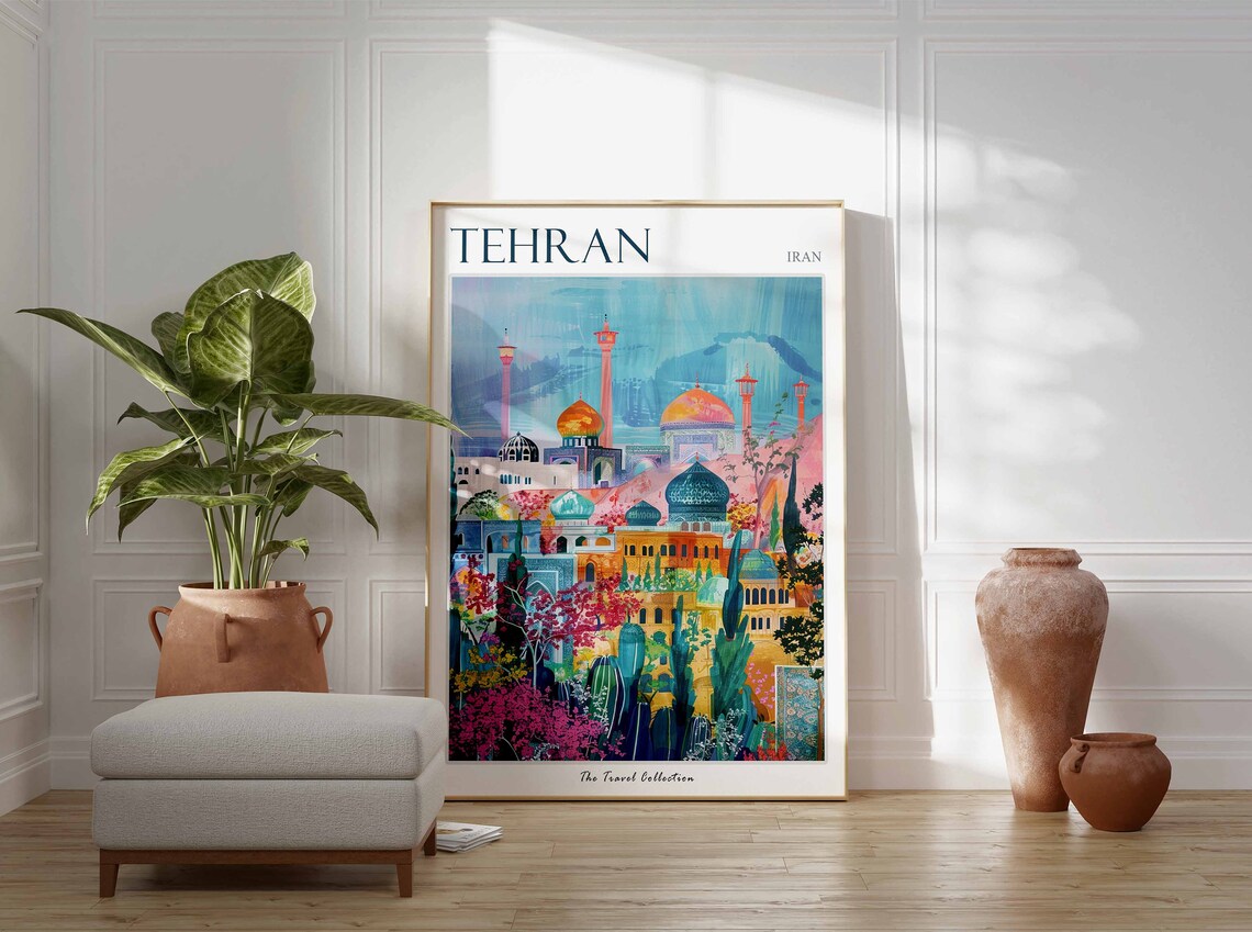 Tehran Travel Poster, Iranian City Wall Art - Image 3