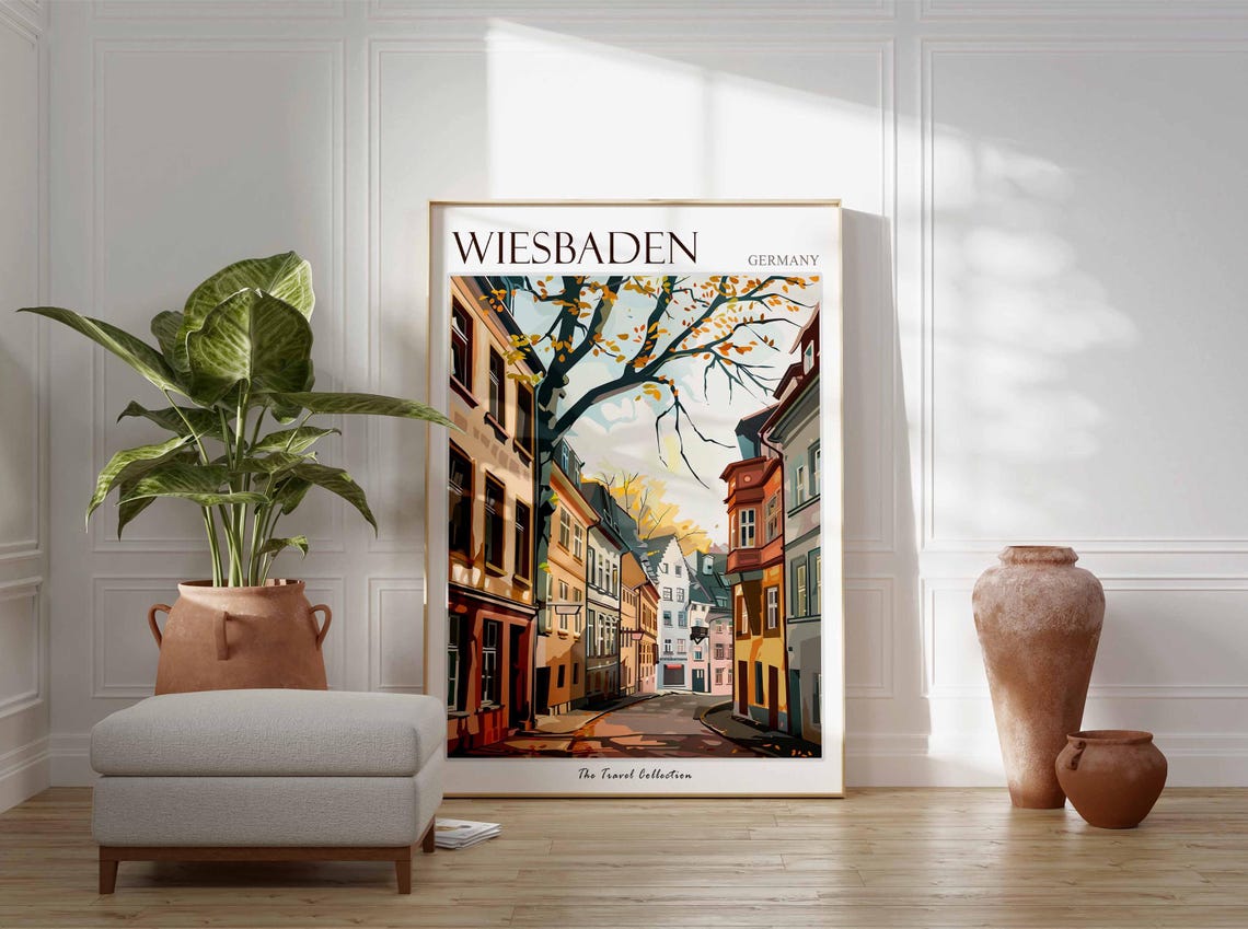 Wiesbaden Poster Germany Travel Print German Decor Europe Travel Poster European Wall Art Wiesbaden Gift Wiesbaden Travel Poster - Image 3