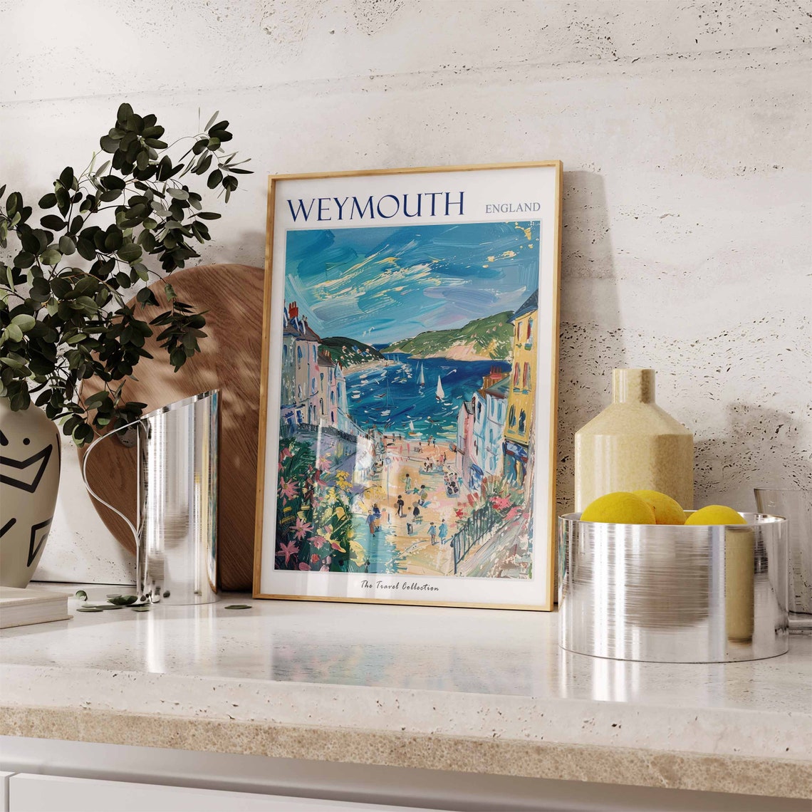 Weymouth Travel Poster Weymouth Travel Print Coastal Travel Poster Uk Travel Print Weymouth Gift British Travel Art Weymouth Art - Image 2