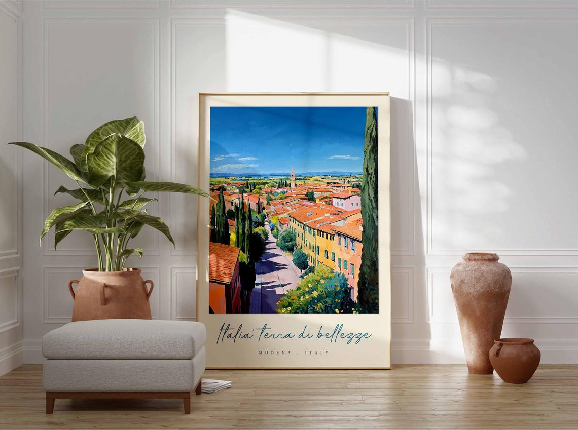 Modena Poster Italian Travel Print Modena Travel Art Modena Wall Art Italy Art Italy Travel Decor Italian Travel Gift - Image 3