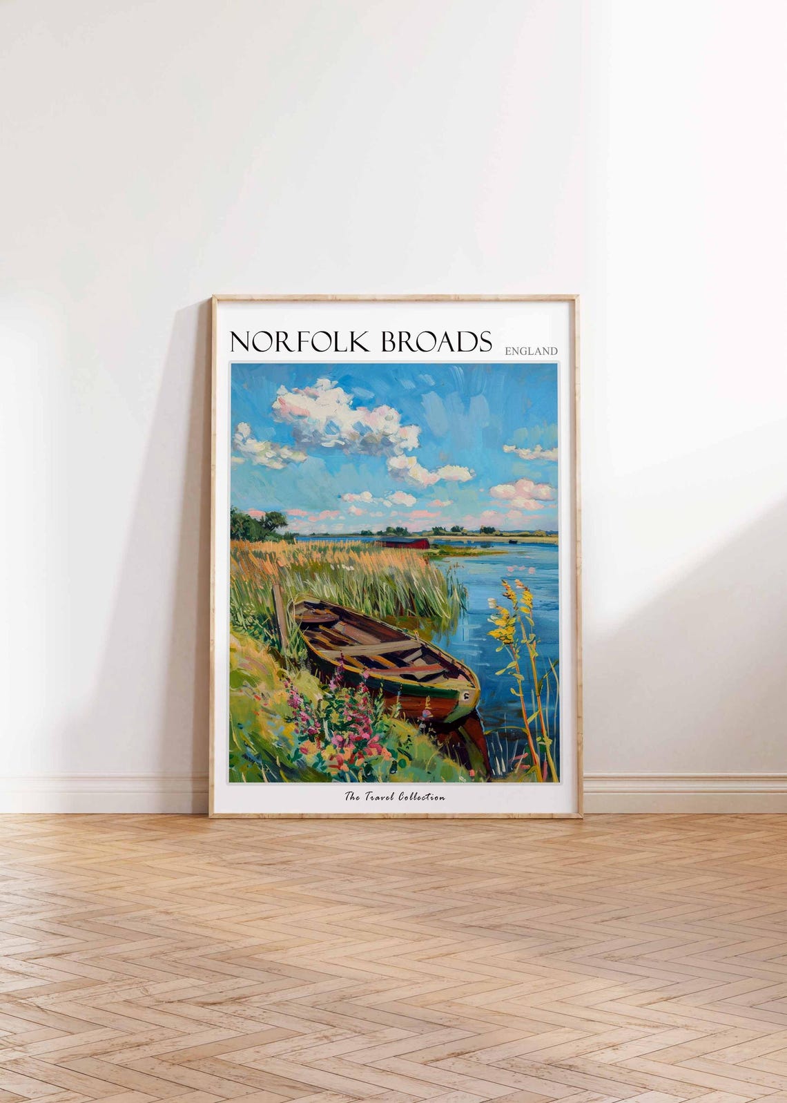 Norfolk Broads Poster England Travel Poster Countryside Poster English Countryside Norfolk Broads Travel Print Countryside Travel Print - Image 2