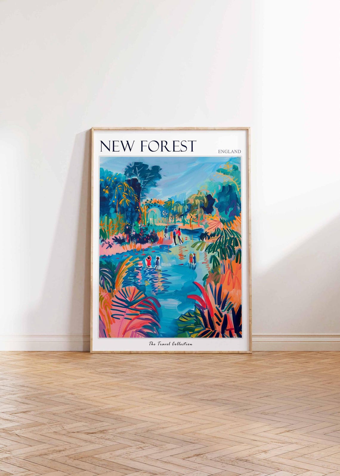 New Forest Poster England Travel Poster Countryside Poster English Countryside New Forest Travel Print Countryside Travel Print - Image 2