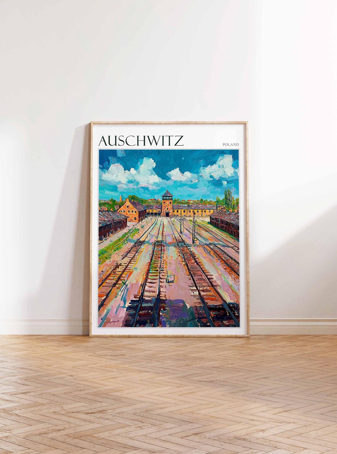 Auschwitz Travel Poster, Poland Wall Art Print - Image 3