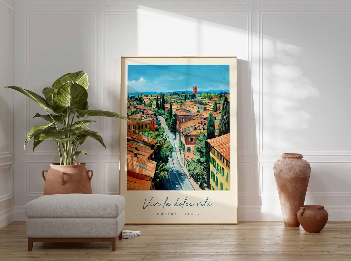 Modena Poster Italian Travel Print Modena Travel Art Modena Wall Art Italy Art Italy Travel Decor Italian Travel Gift - Image 3