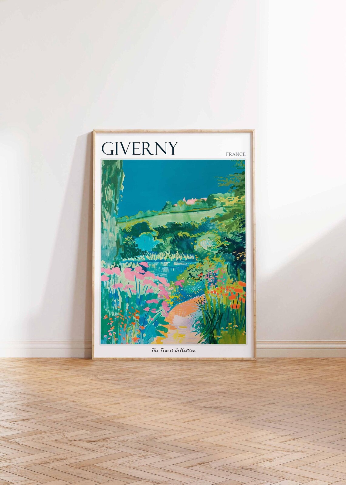 Giverny France Garden Path Pond Lush Green Valley Travel Poster - Image 2