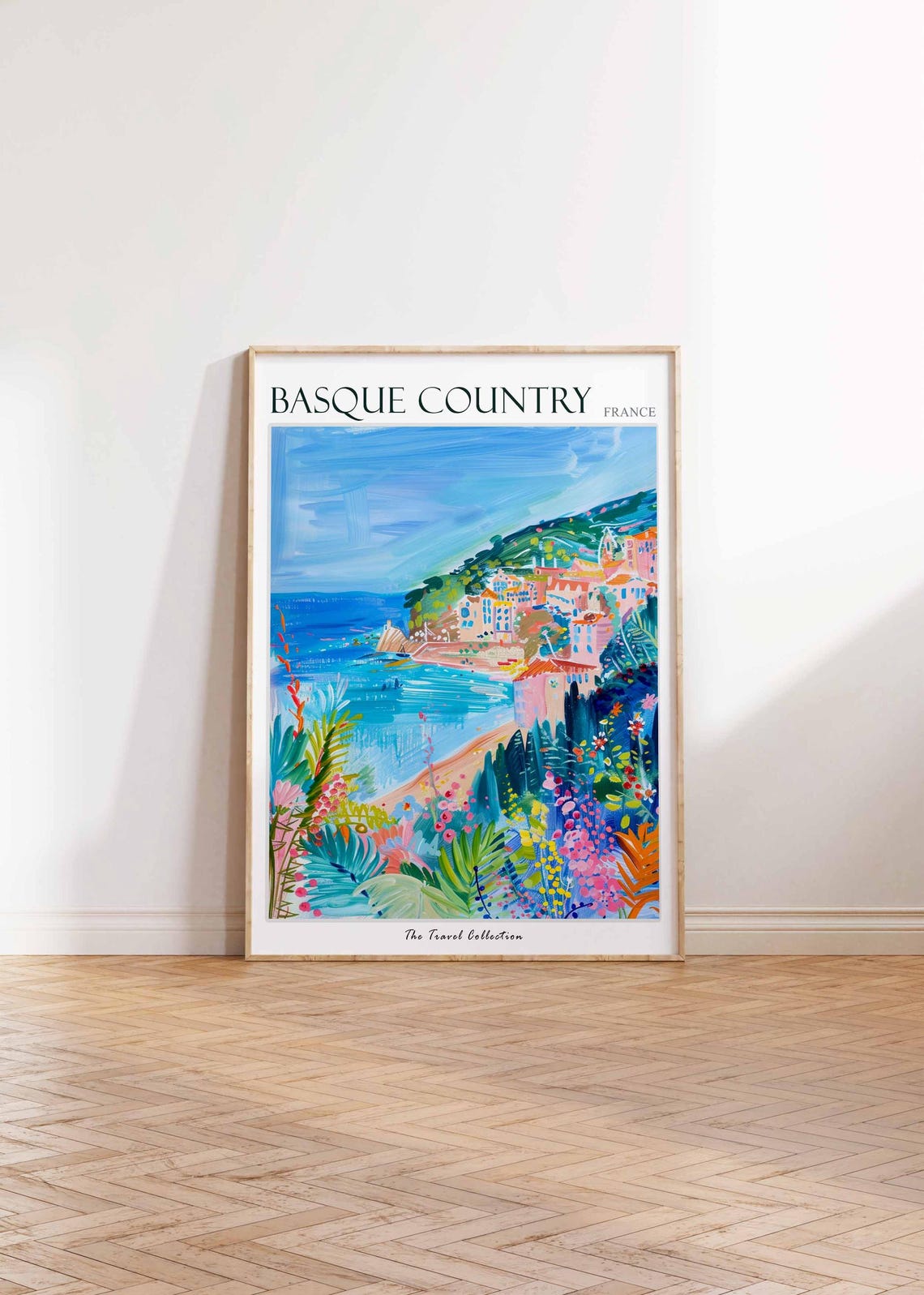 Basque Country Poster France Travel Print French Decor Europe Travel Poster European Wall Art Basque Country Travel Poster - Image 2