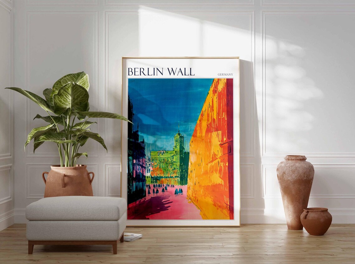 Berlin Wall Poster Germany Travel Print German Decor Europe Travel Poster European Wall Art City Print Berlin Wall Travel Poster - Image 2