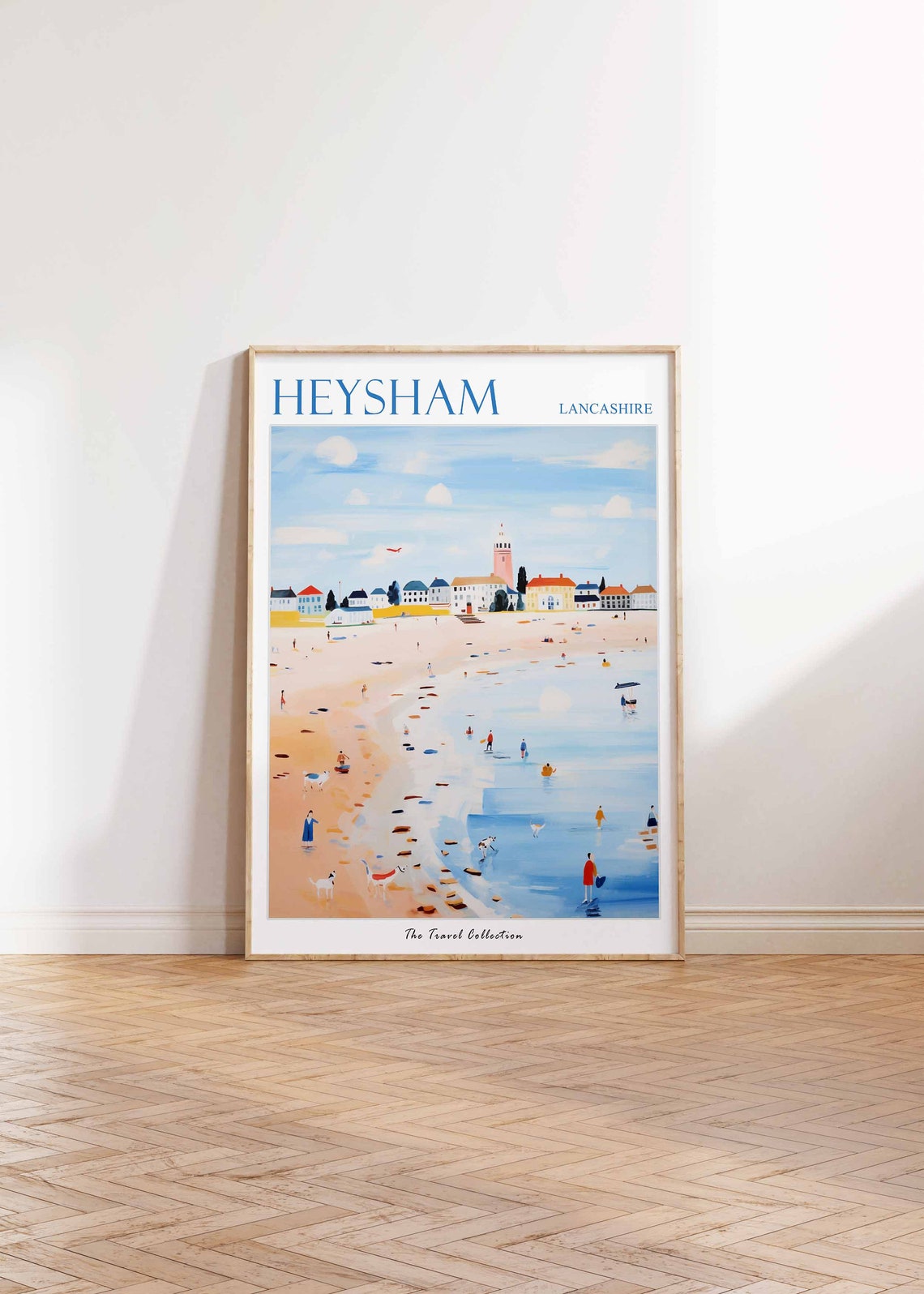 Heysham Lancashire Sandy Beach Dogs Tower Town Coast View Poster - Image 2