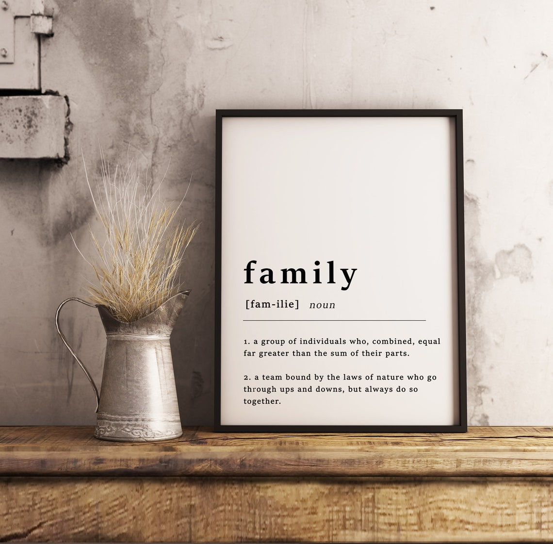 Definition Of Family Quote Poster Print Family Print Home Art Family Art Family Decor Wall Print Typography Wall Art - Image 2