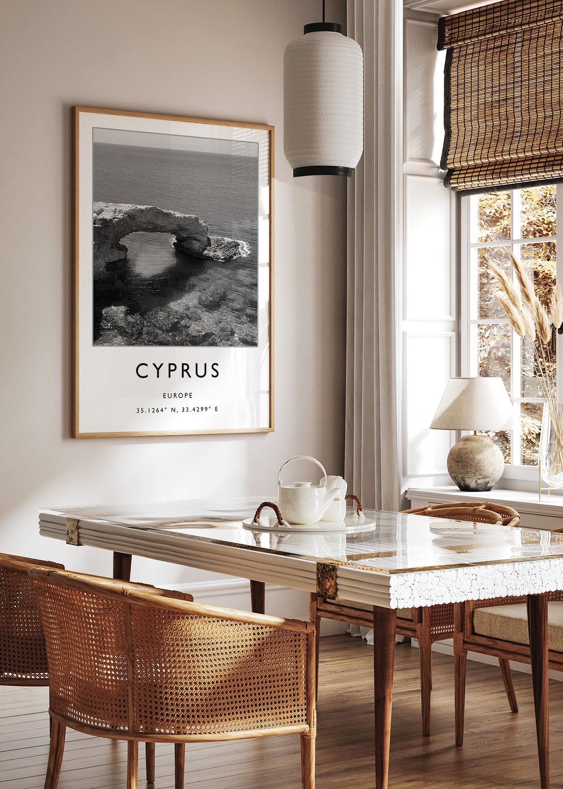 Cyprus Travel Print Cyprus Travel Poster Cypriot Travel Gift Cypriot Travel Art Travel Gift Travel Decor - Image 3