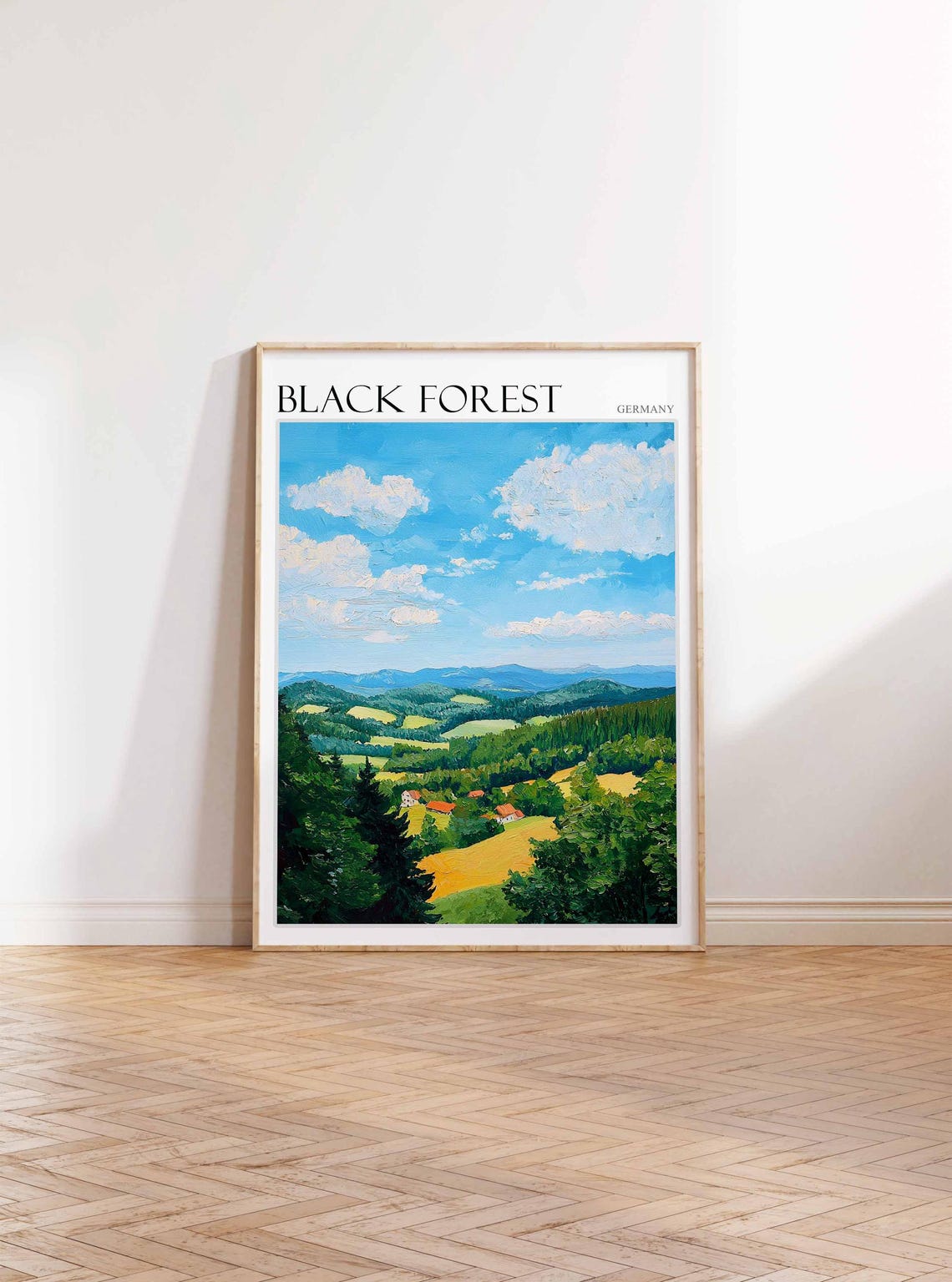 Black Forest Germany Rolling Hills and Farmsteads Panorama Poster - Image 3