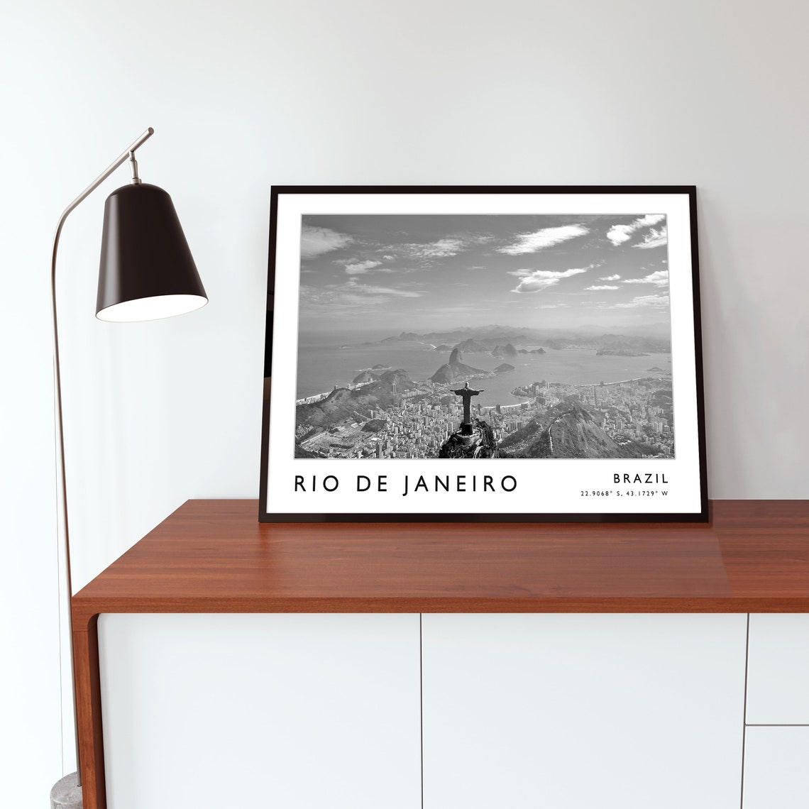 Rio De Janeiro Print Rio De Janeiro Poster Brazil Travel Print Brazilian Print Black And White Travel Poster Travel Art Travel Gift - Image 2