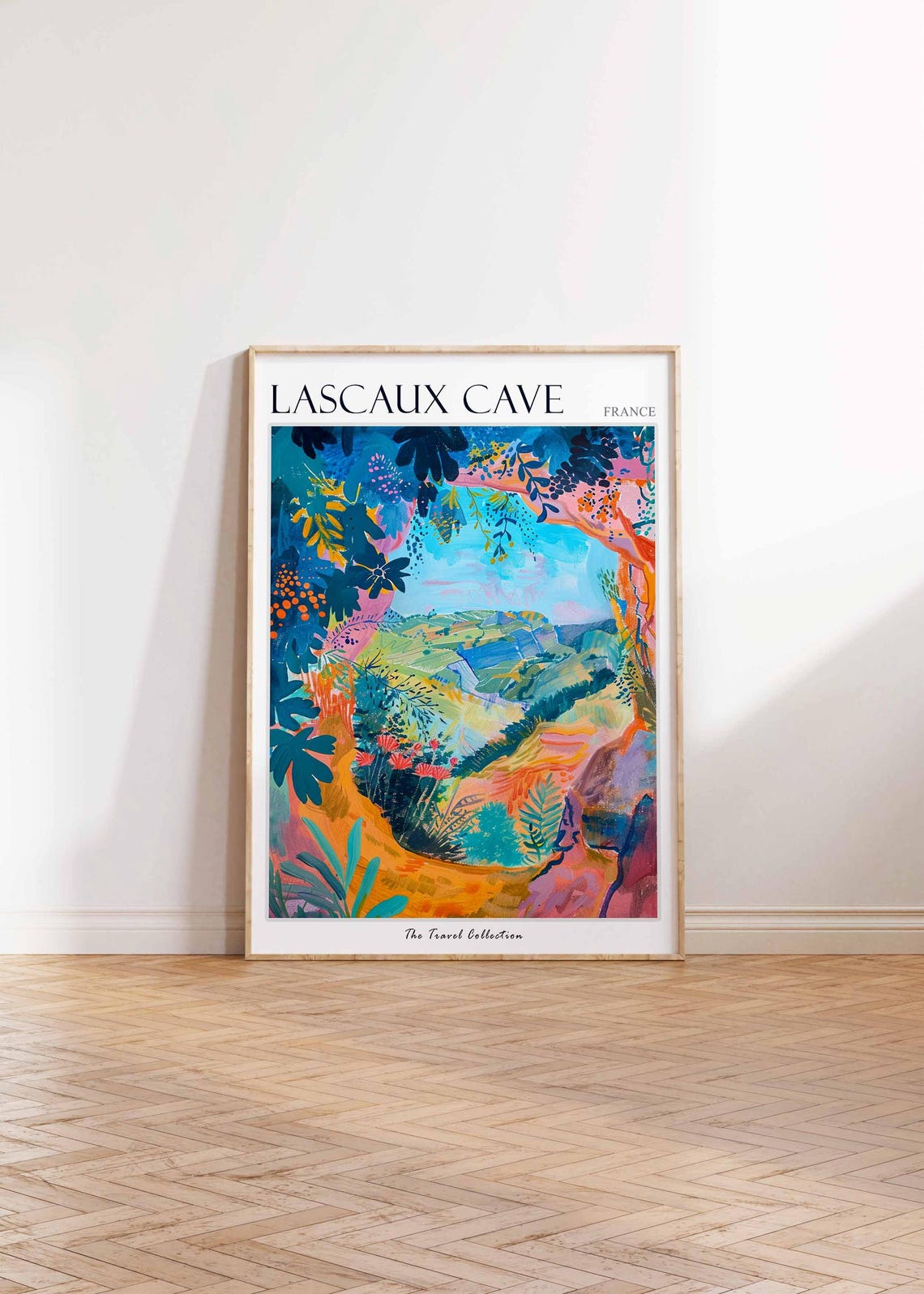 Lascaux Cave Poster France Travel Print French Decor Europe Travel Poster European Wall Art Botanical Print Lascaux Cave Travel Poster - Image 2