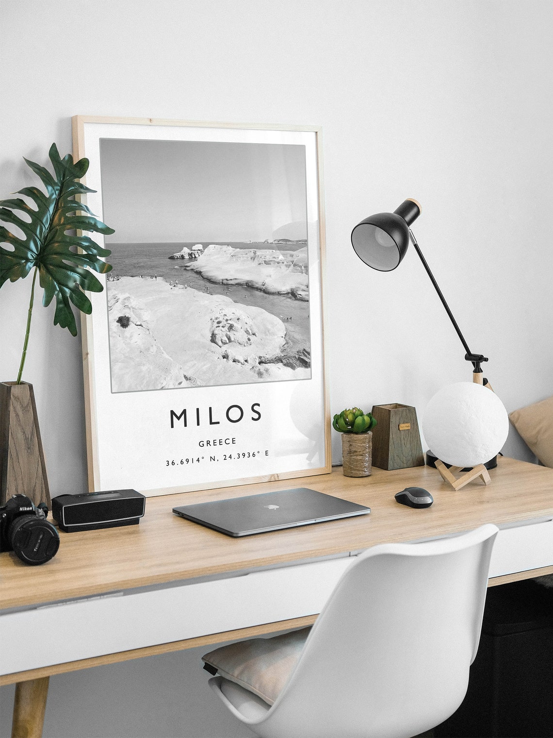Milos Travel Print Milos Travel Poster Greece Travel Print Beach Travel Poster Sea Travel Art Black And White Travel Gift - Image 3