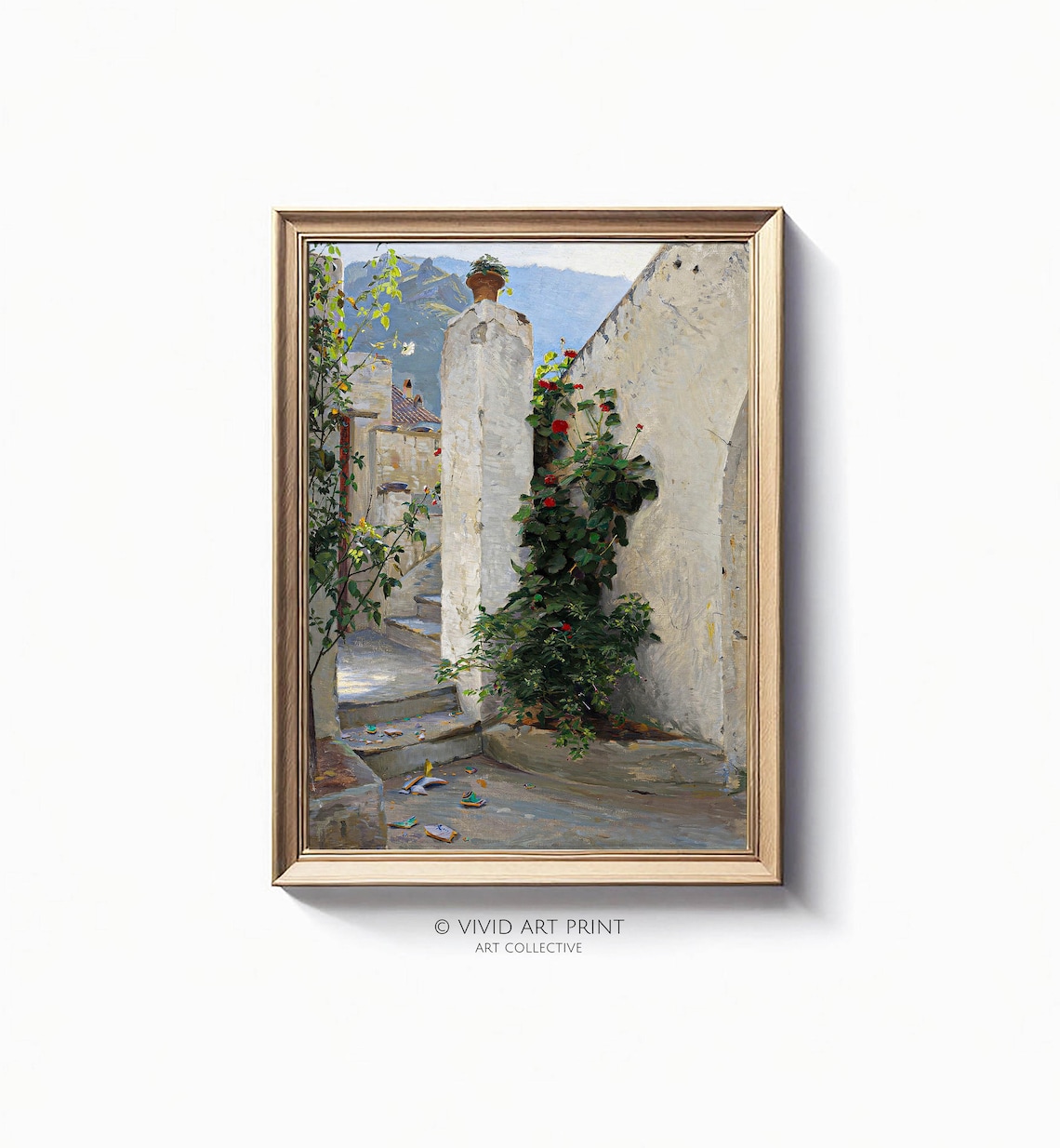 Italy Coast Vintage Mediterranean Street Art Print