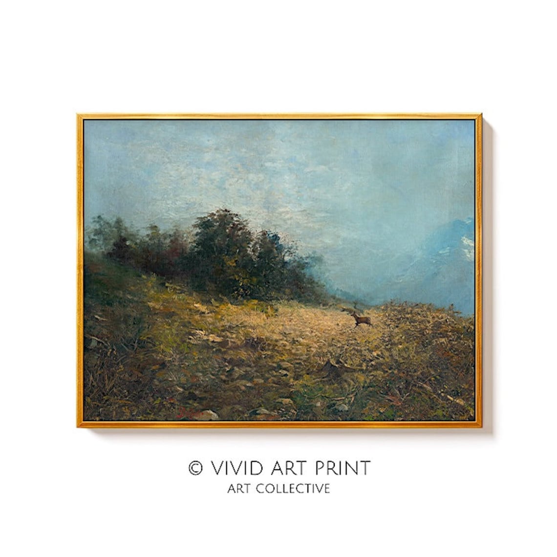 Vintage Realist Landscape, Glade Art Print