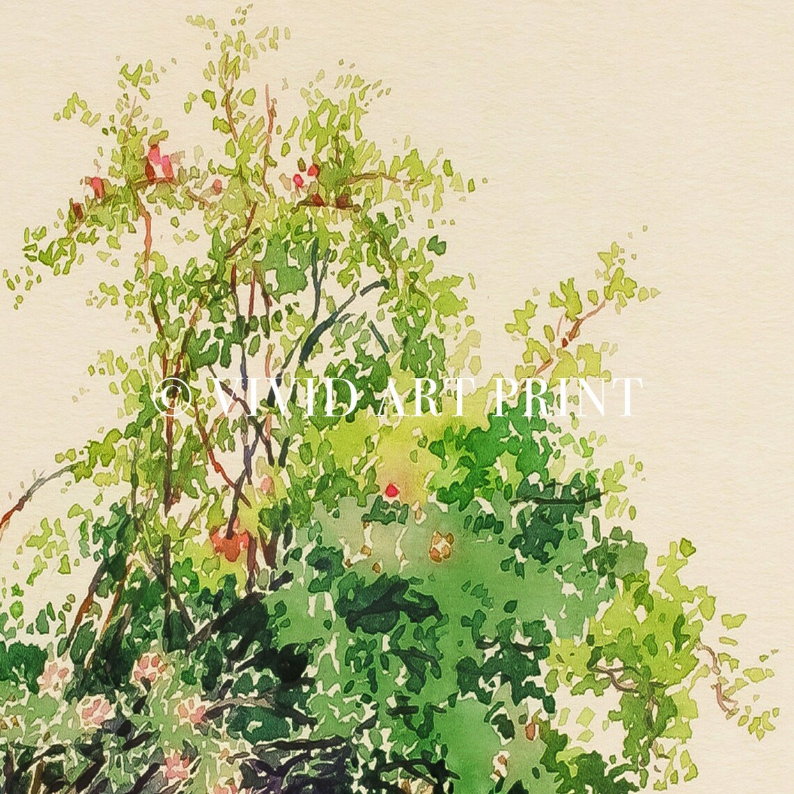 Wild Roses Watercolor, Neutral Nursery Art Print - Image 4