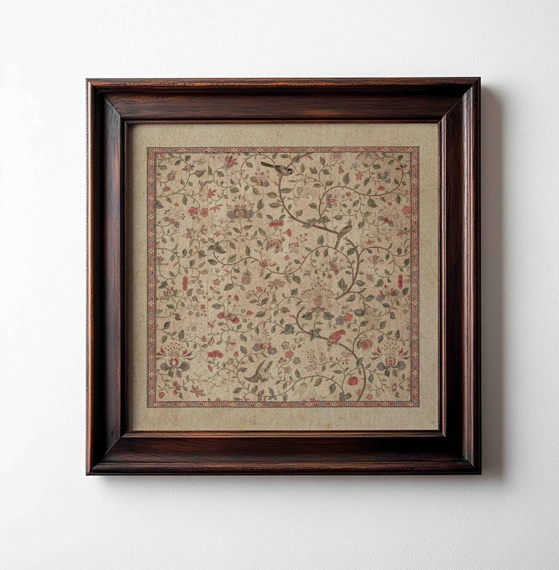 Floral And Bird Pattern - Vintage Tapestry - Image 2