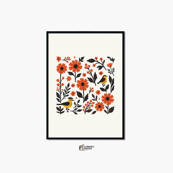 Instant Art Illustrationnordic Abstract Flower Photography Print Scandinavian Wall