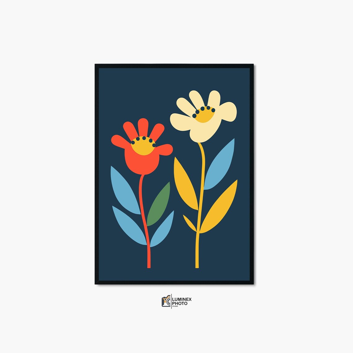 Abstract Floral Illustration Art Print, Scandinavian