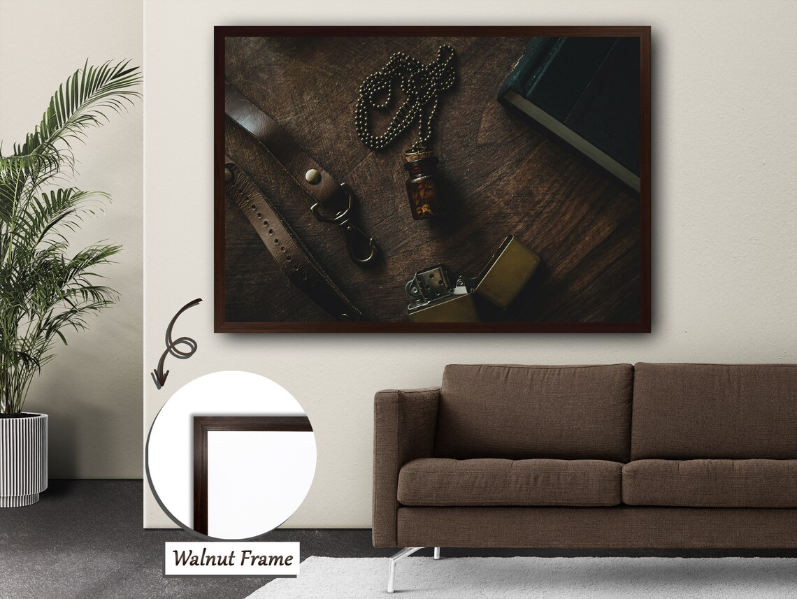 Still Life With Book, Lighter, Prayer Beads, Belt
