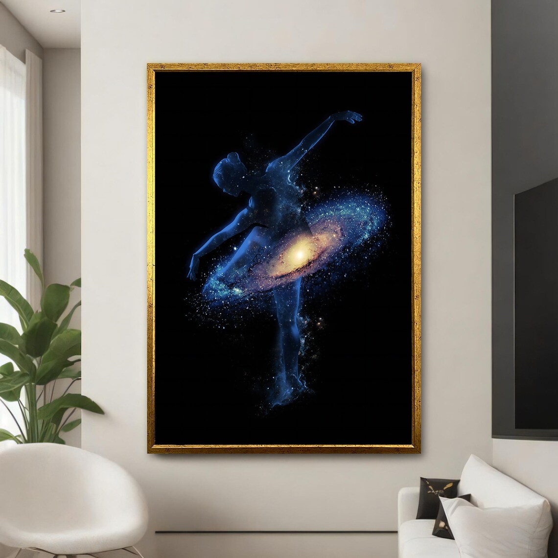 Galactic Ballet Dancer, Surreal Cosmic Art - Image 5