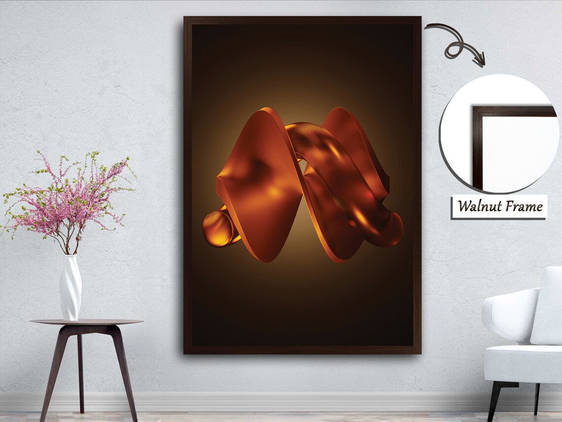 Geometric Turn Spiral Shape, Abstract Art Print - Image 3
