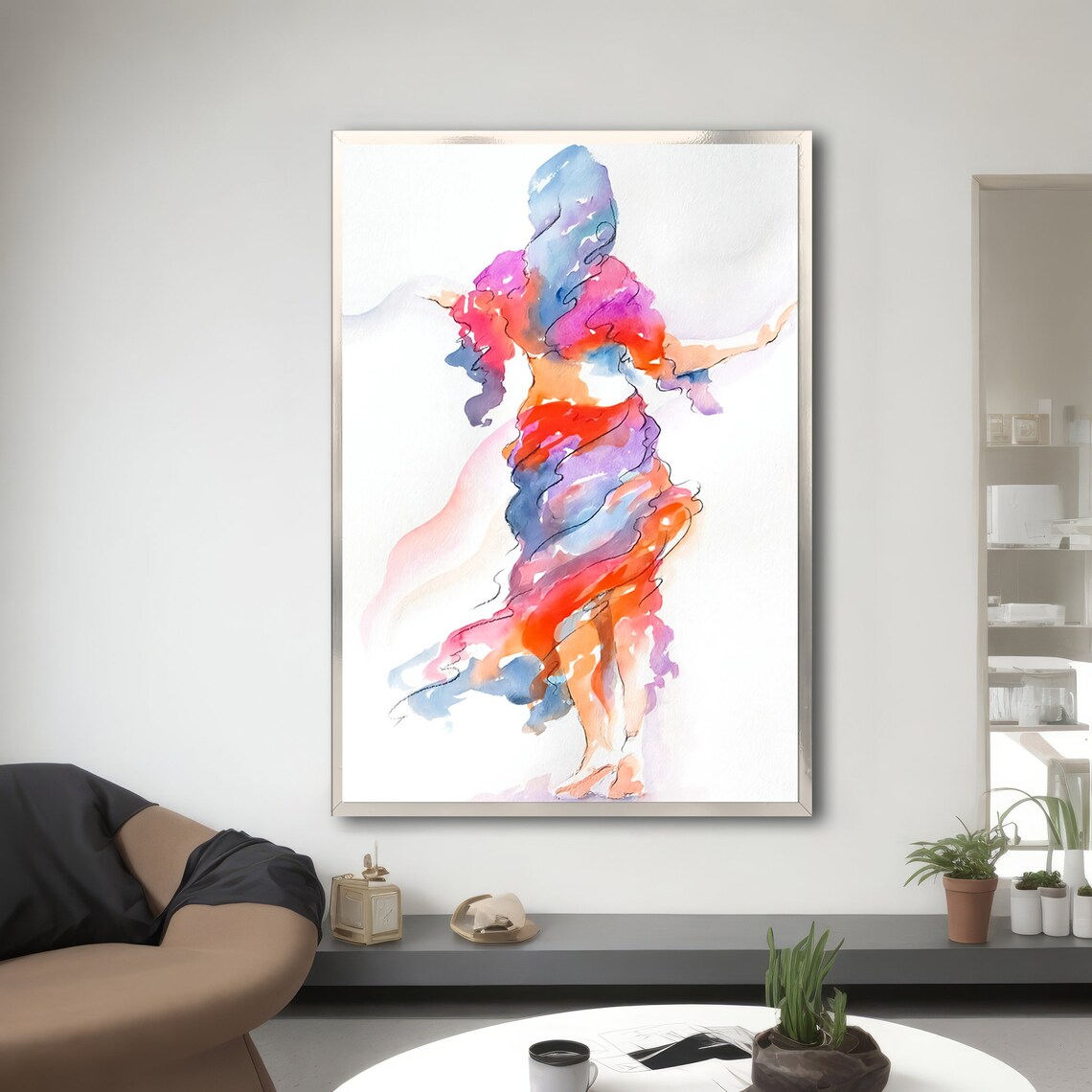 Abstract Dance Painting, Unique Home Decor Gift - Image 3