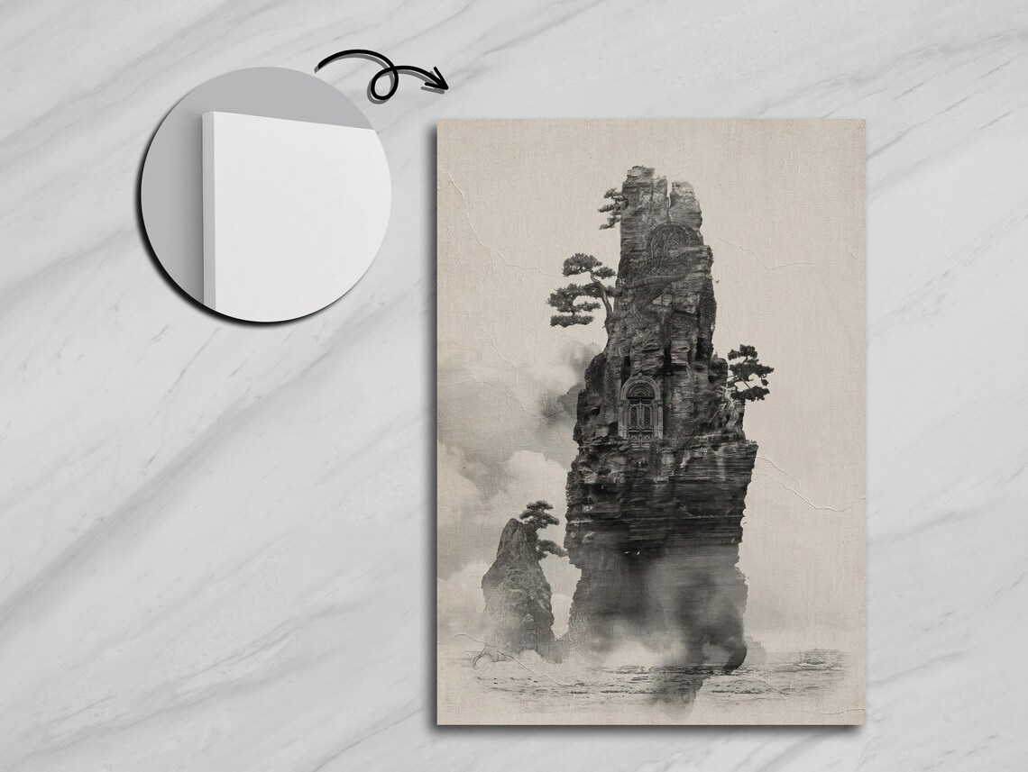 Rock With Imprinted Shapes, Geometric Stone Art - Image 5