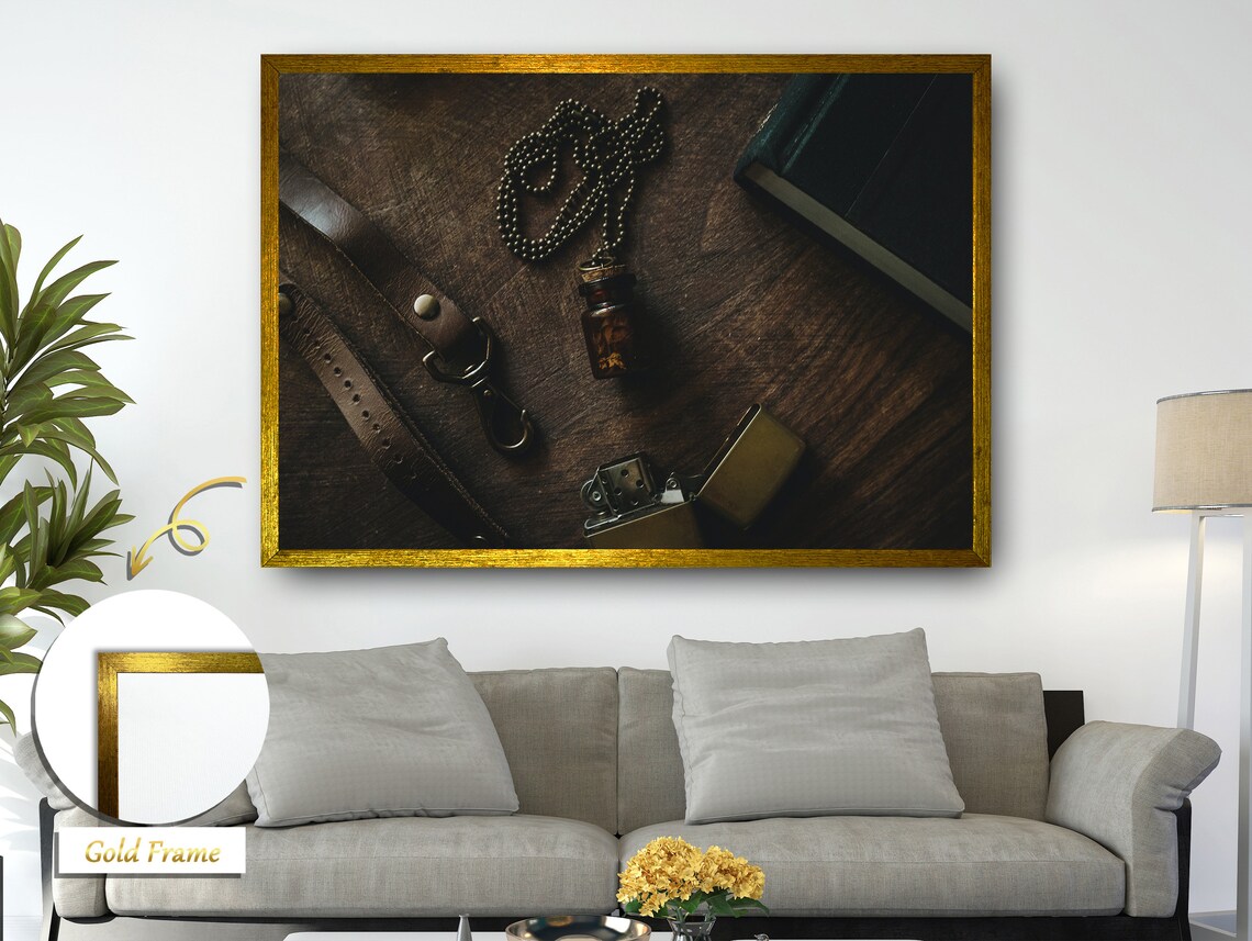 Still Life With Book, Lighter, Prayer Beads, Belt - Image 4