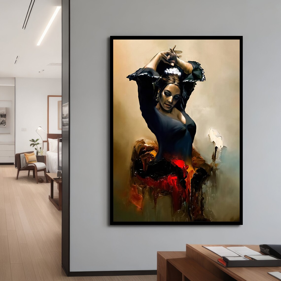 Flamenco Dancer In Motion, Ethnic Wall Art - Image 4