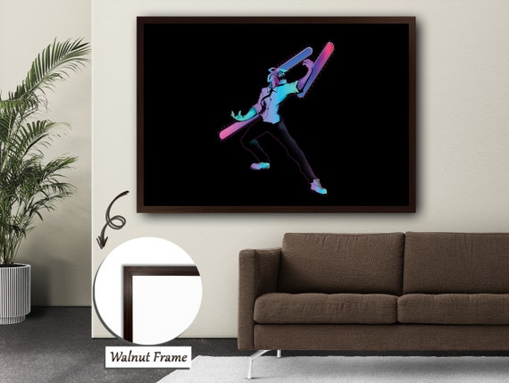 Neon Dance Rhythm Movement, Contemporary Poster Print