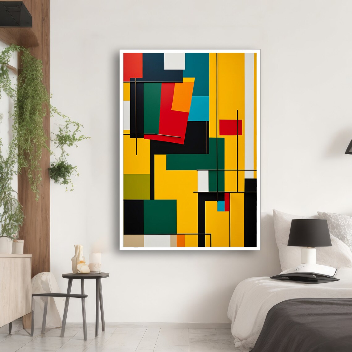 Abstract Geometric Painting, Modern Wall Art Gift - Image 2