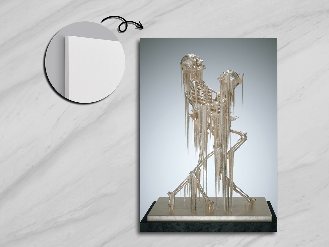 Wrapping Bronze Skeletons, Halloween Sculpture - Image 5