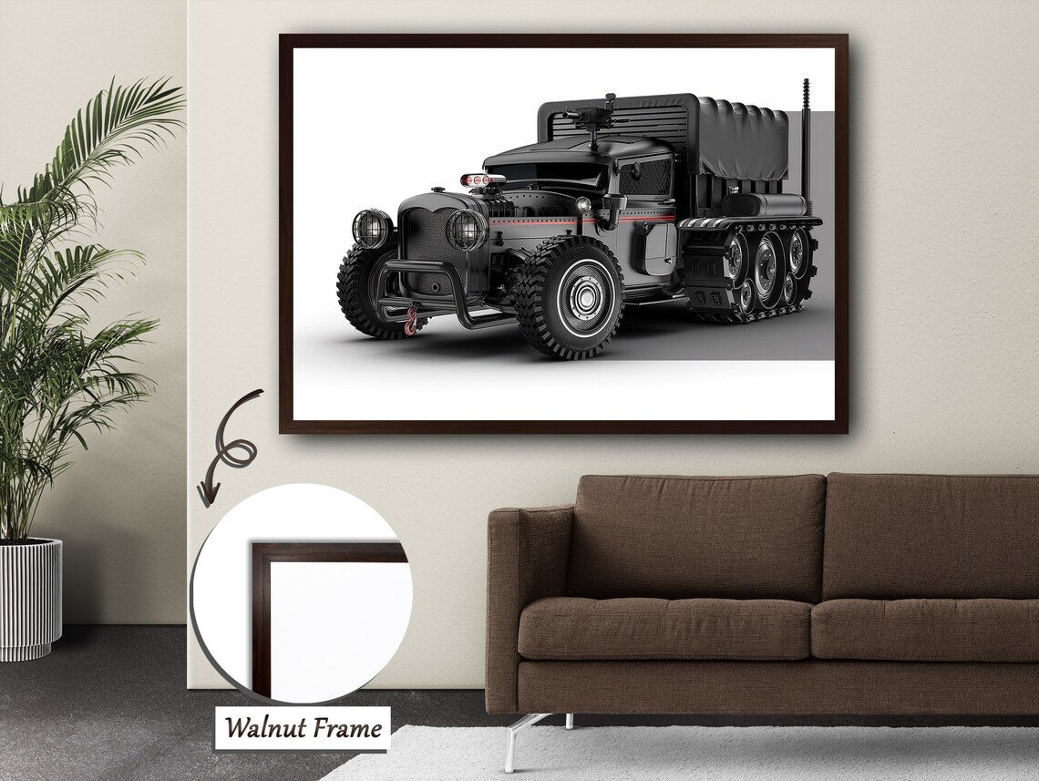 War Machine Battle Truck, Mixed Media Military Art - Image 3