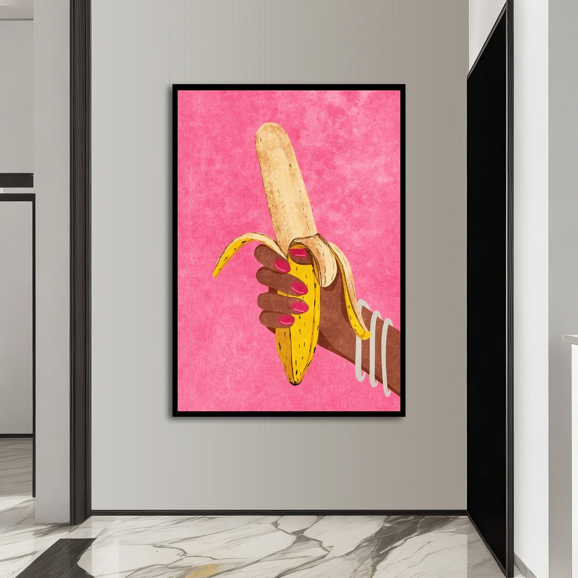 Playful Banana Pop Art, Modern Art Gift - Image 4