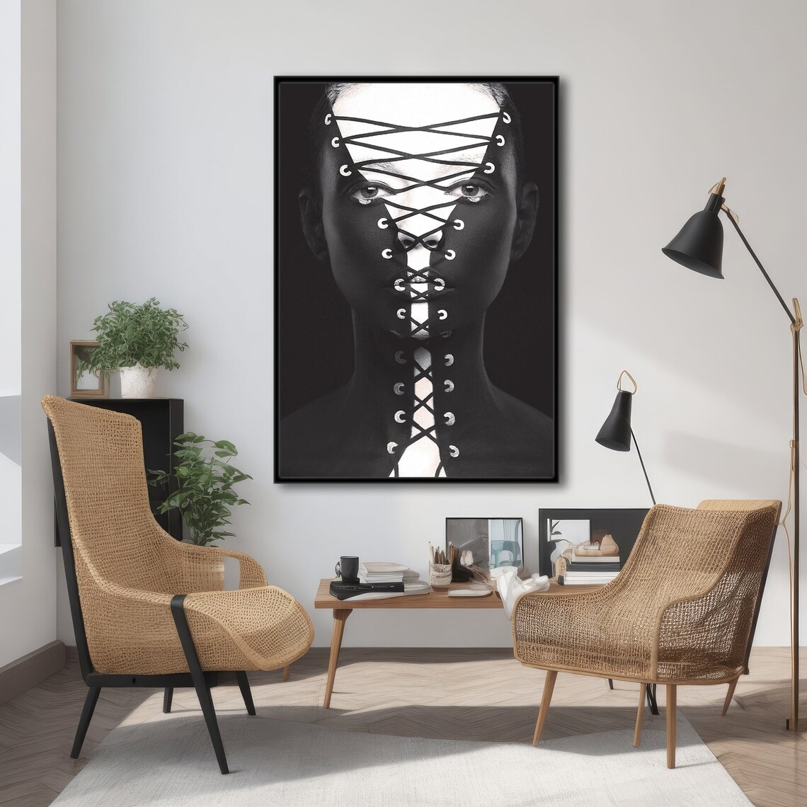 Abstract Woman Portrait, Figurative Elegance - Image 2