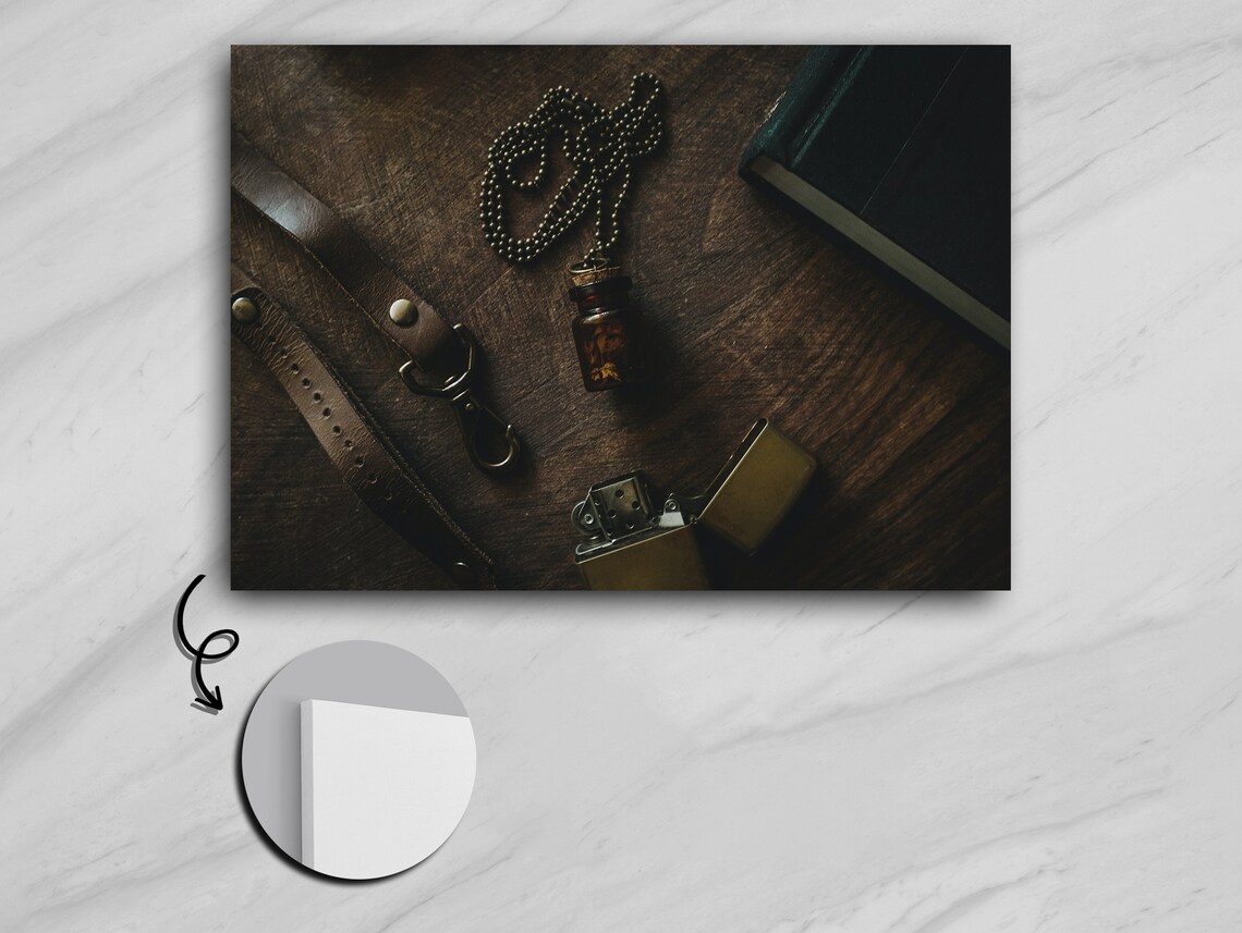 Still Life With Book, Lighter, Prayer Beads, Belt - Image 5