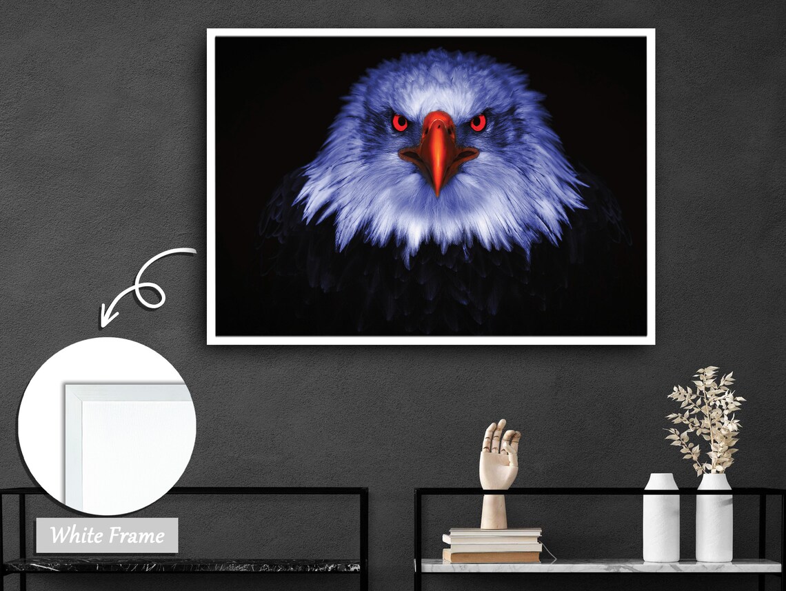 Majestic Midnight Eagle, Regal Wildlife Art Print - Image 2