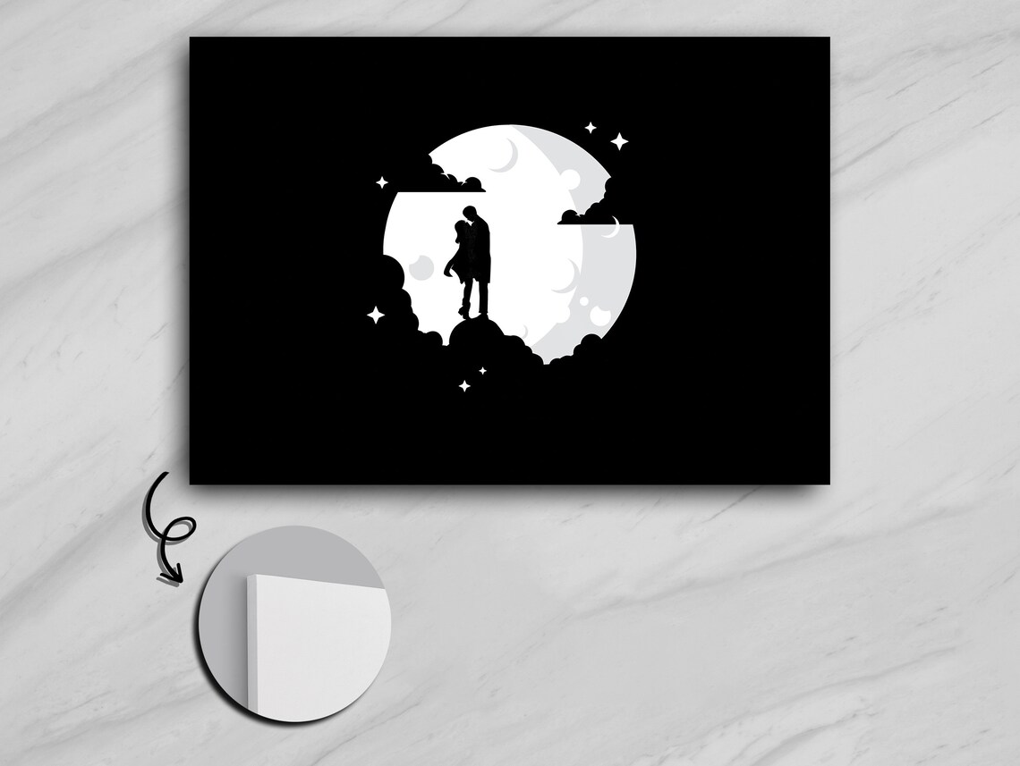 Silhouette Moonlight - Contemporary Travel Poster - Image 4