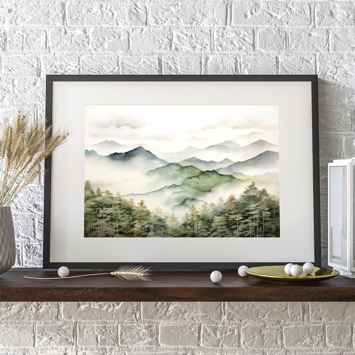 Great Smoky Mountains National Park Watercolor Painting Art Pint Smoky Mountains Poster Watercolor Art Travel Gifts Travel Poster - Image 5