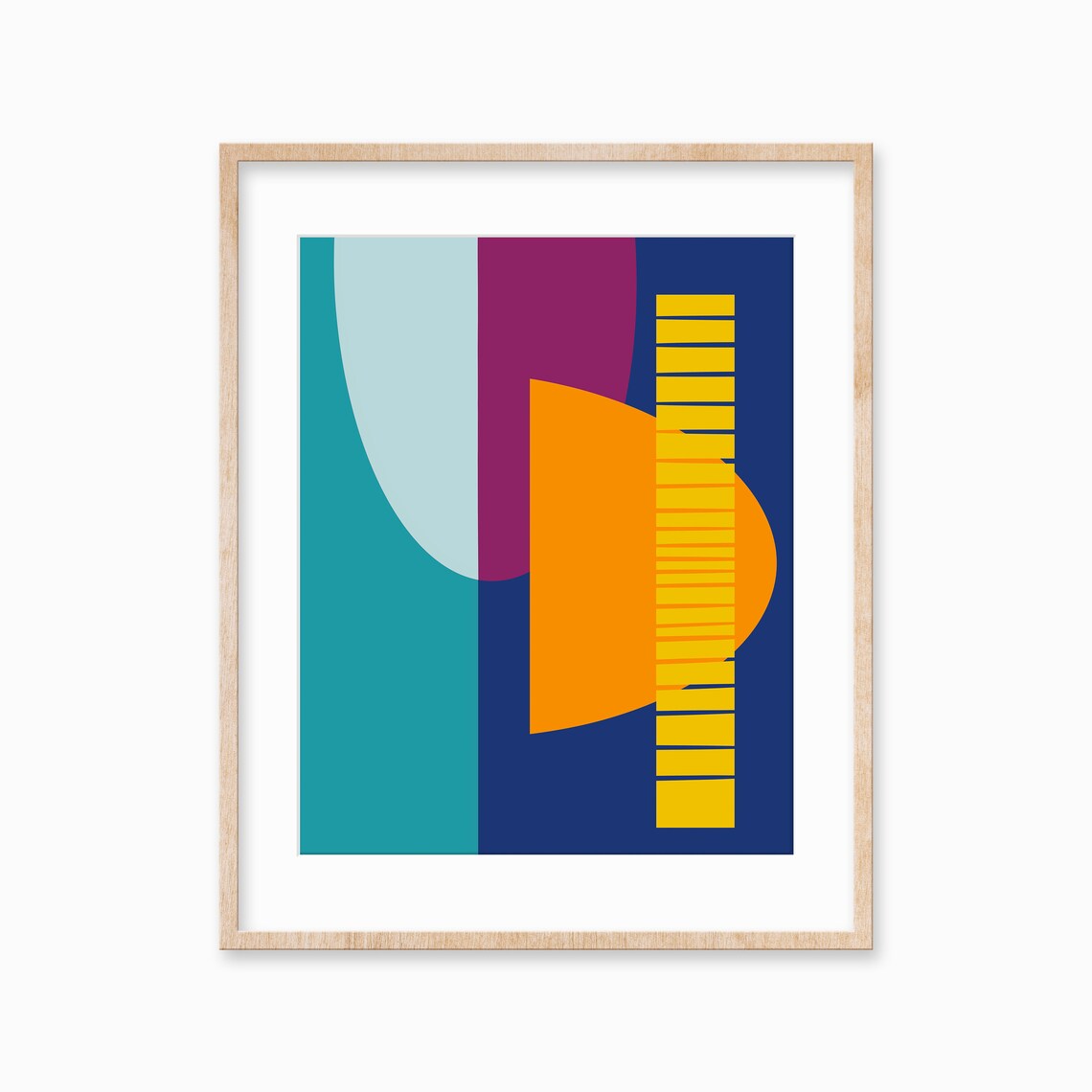 Abstract Arches Maximalist Wall Art Print, Bold Shapes