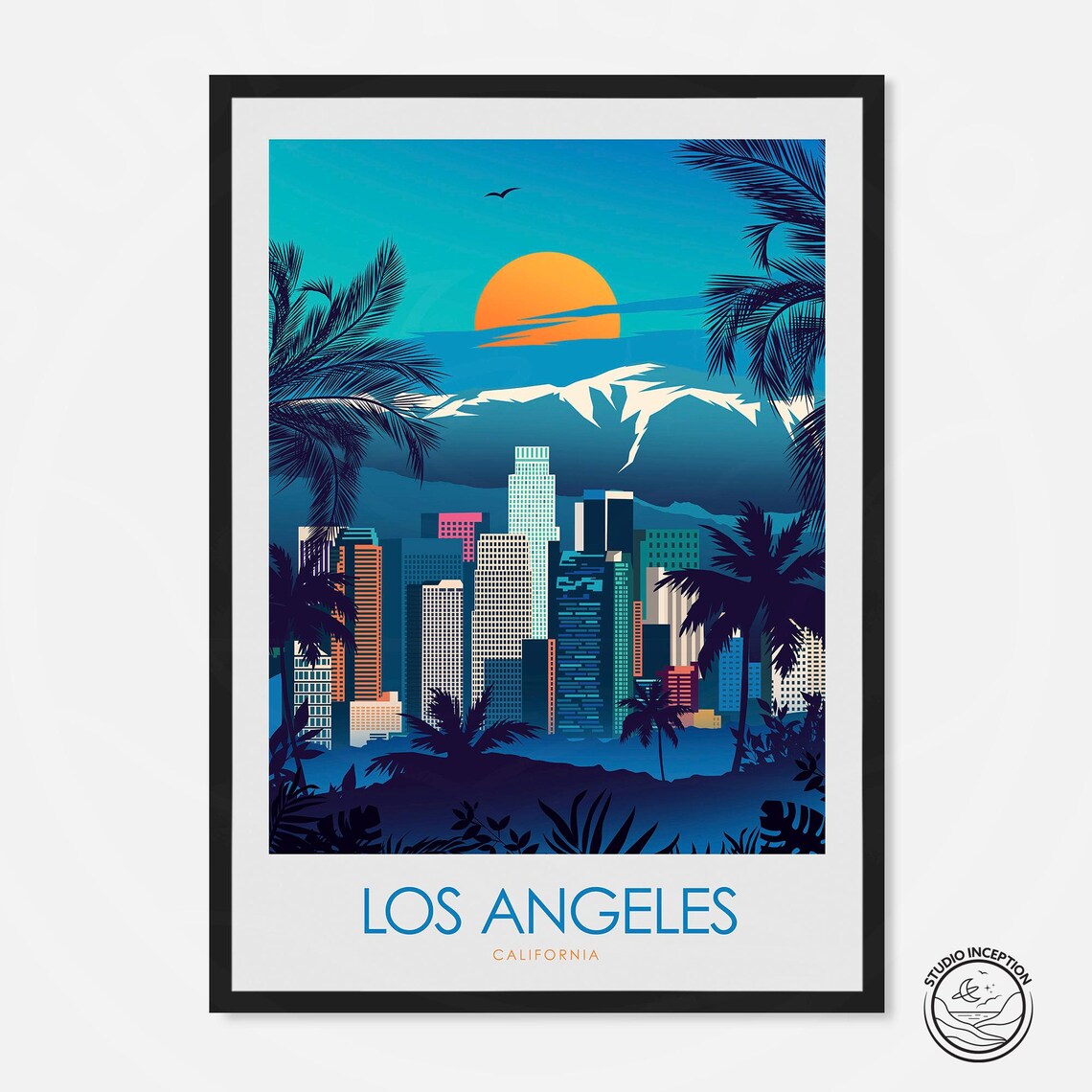 Los Angeles California Print Travel Poster