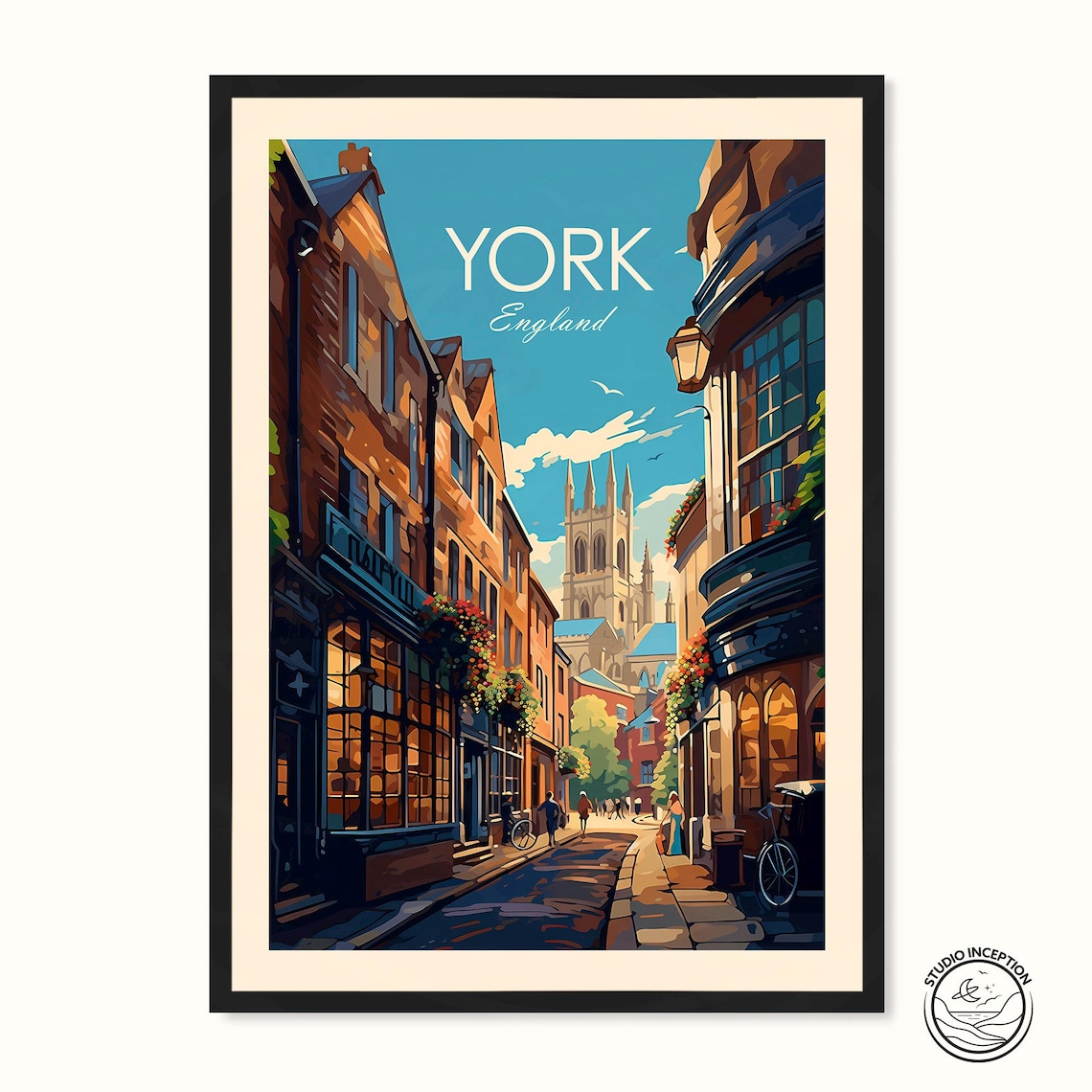 York Traditional Travel Poster, Travel Poster