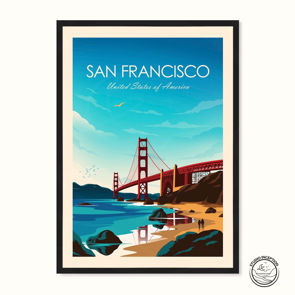 San Francisco Golden Gate Bridge Travel Print