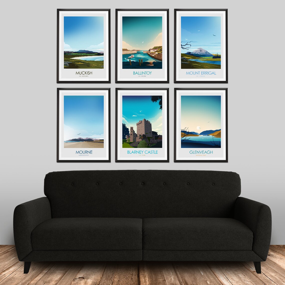Donegal Travel Poster, Muckish Mountain Ireland - Image 2