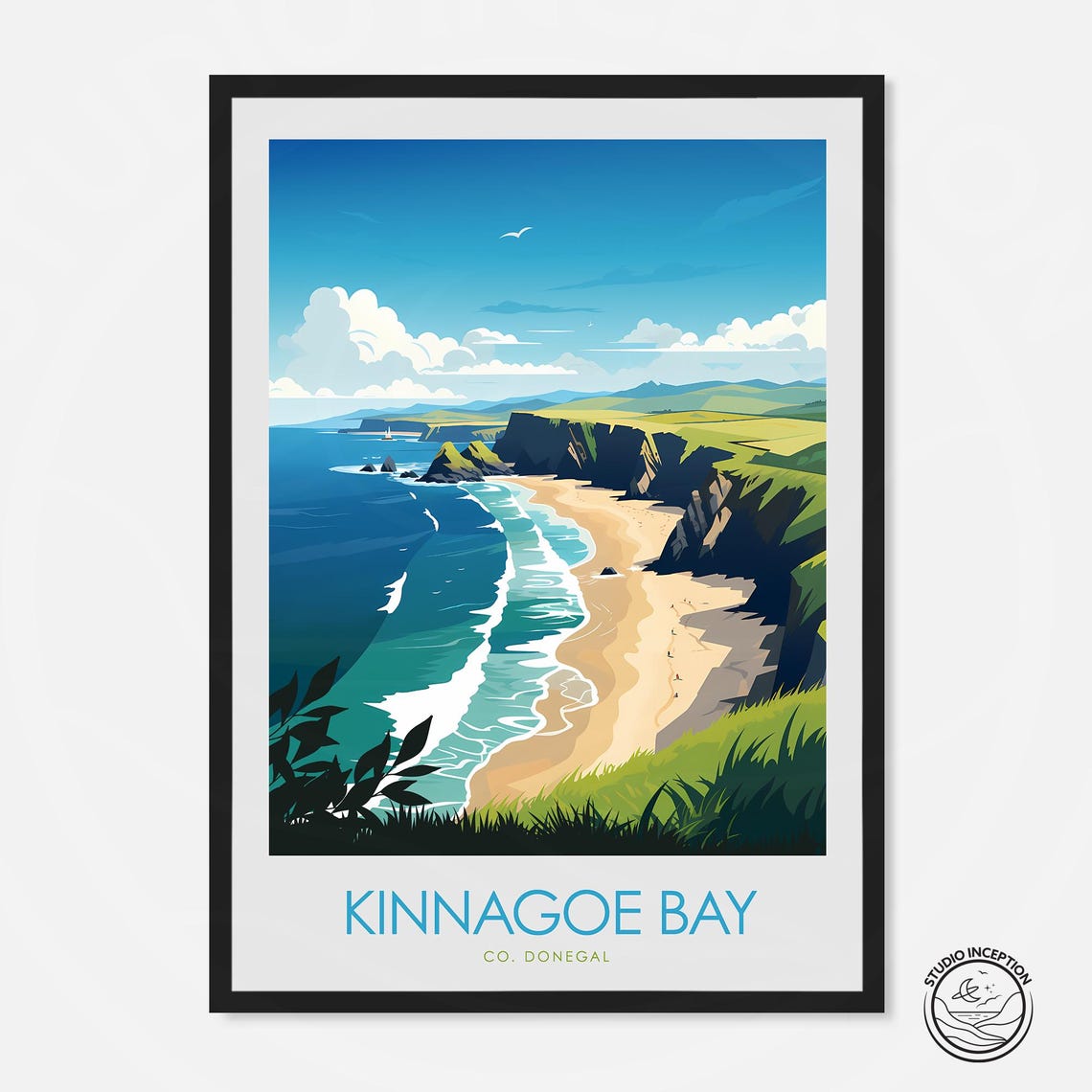Kinnagoe Bay County Donegal Ireland Coastal Cliffs Beach Poster